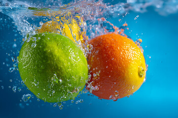 Fresh Citrus Splash With Vibrant Energy And Motion