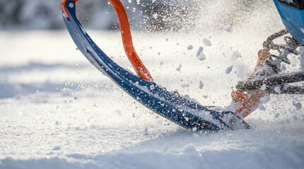 International Snowmobile Ride Day Winter Adventure Celebration in Snowy Landscape