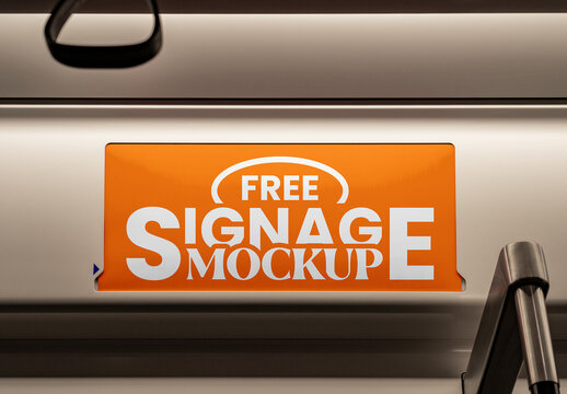 Metro Advert Sign Mockup