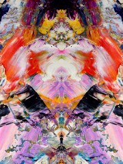 Abstract art background . Hand painting artwork on canvas .