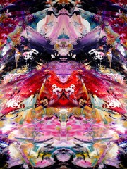 Abstract art background . Hand painting artwork on canvas .