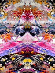 Abstract art background . Hand painting artwork on canvas .