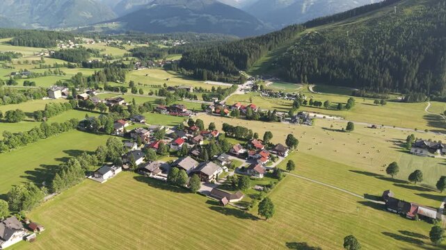 Ramsau Dachstein Area as a true hiking village from top and is the home location for the Bergretter