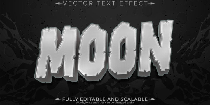 Space text effect, editable gaming and cyber text style