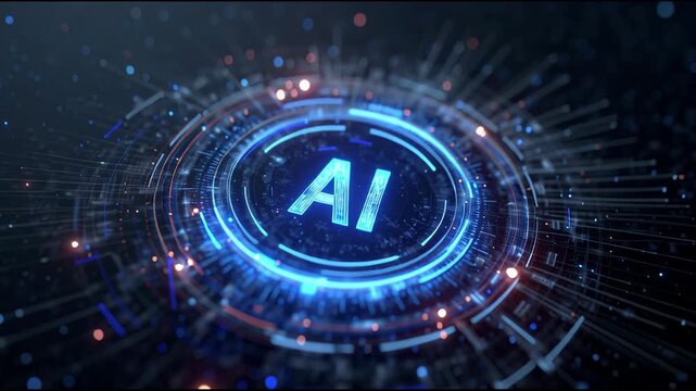 Cutting-Edge Artificial Intelligence Concept Symbolizing Global Digital Technology and Data Processing in a Futuristic Network Environment