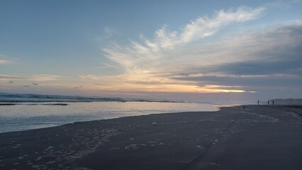 sunset in the sunset on the beach