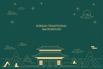 Korean traditional background illustration
