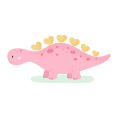 Cute dinosaur vector illustration for children 