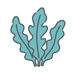 Obraz premium わかめのイラスト（海藻/ミネラル食材）
