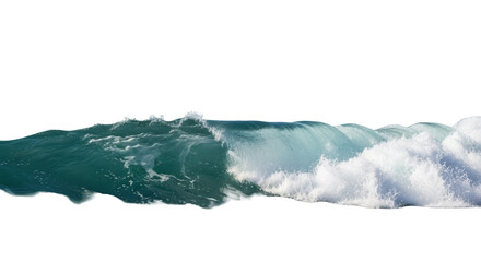 Ocean wave crashing PNG isolated on transparent background, powerful sea water motion for marine and coastal designs © Aliona