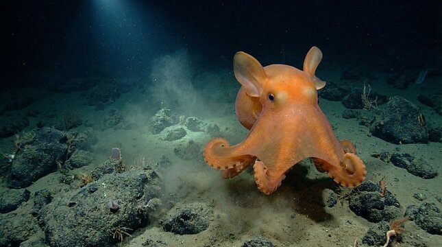 Flapjack Octopus in Deep Sea(深海のメンダコ)