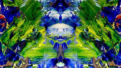 Abstract art background . Hand painting artwork on canvas .