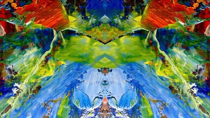 Abstract art background . Hand painting artwork on canvas .