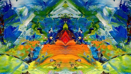 Abstract art background . Hand painting artwork on canvas .