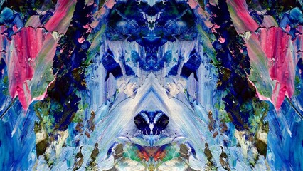 Abstract art background . Hand painting artwork on canvas .