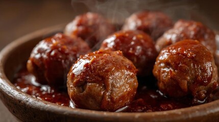 Meatbals in the bowls