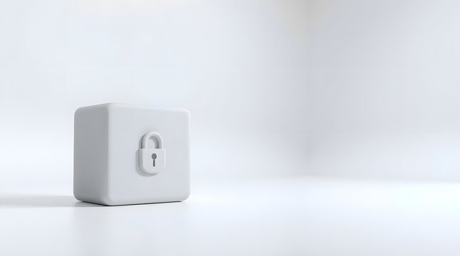 Secure digital storage cube with lock for data protection