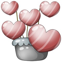 Heart-shaped red leaves, vibrant and beautiful.