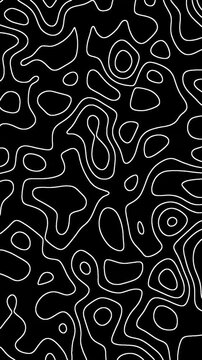 Seamless abstract black and white vector pattern with geometric floral swirls and vintage line art for textile wallpaper and decorative backdrop design