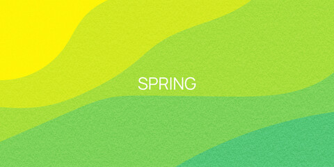 Abstract green wavy background. Smooth spring gradient composition. Natural fresh color harmony. Grain texture. Minimal style for banner, cover, branding, wallpaper © Svetlana