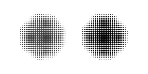 Black halftone circles, Halftone dot pattern © abdus