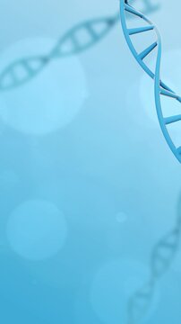 DNA Strand Animation Spinning on science background. Full Hd. 4K