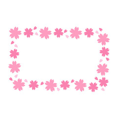 桜フレーム　吹き出し　飾り枠　春のフレーム　春の招待状・カードデザイン・ポスター・和風デザイン