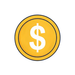 Obraz premium Dollar coin icon animation on dark interface illustrating currency value, revenue growth, and financial transaction concepts