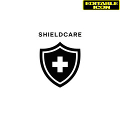 Obraz premium Shield with medical cross icon