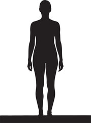 Obraz premium Yoga Mountain Pose Silhouette of Woman Standing 