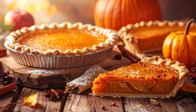 pumpkin pie with pumpkin