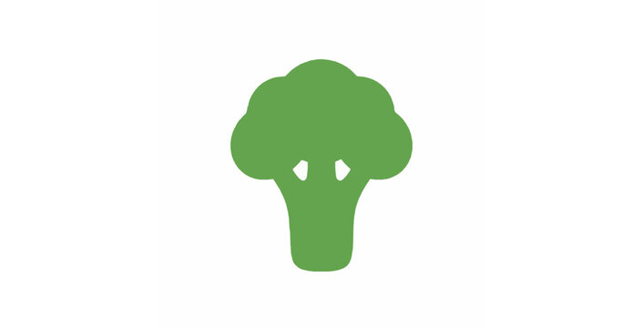 Minimal 3D broccoli vegetable icon for UI UX design
