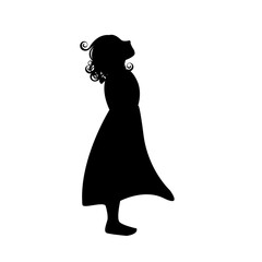 silhouette of a girl