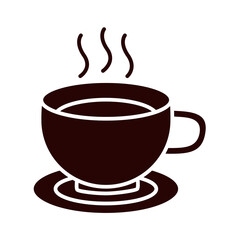 Steaming cup of coffee