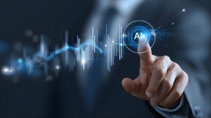 Obraz premium AI driven business forecasting future market trends