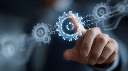 Fototapeta premium Enterprise workflow automation powered by artificial intelligence