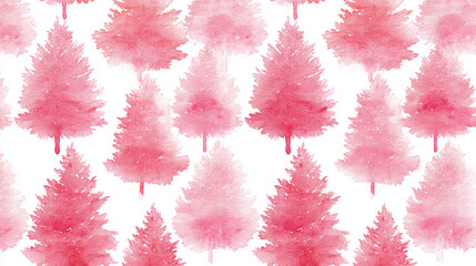 Fototapeta premium Pink Tree Pattern Illustration Background Wallpaper