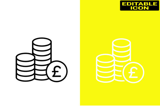 Pound sterling coins icon