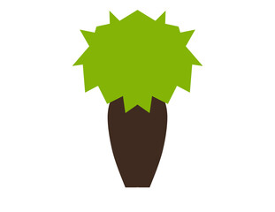 vector illustration of a green leaf