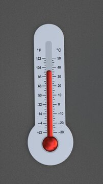 Thermometer showing temperature measurement. Full HD. 4K