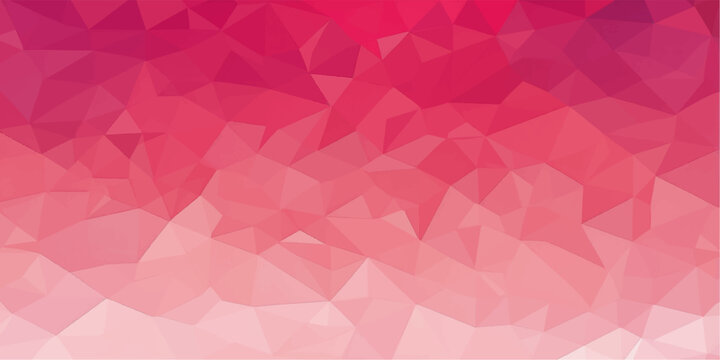 Abstract pink backdrop featuring a seamless mosaic pattern of triangles and polygons in a light vector art style for a modern decorative texture