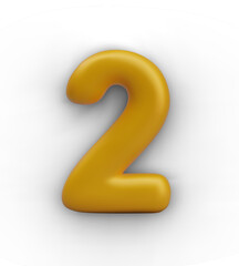 Naklejka premium 3D number 2 with metal texture. Second place concept. Isolated holiday template for vector compositions. Number for virtual counting, promotional price design, discount