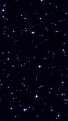 Obraz premium blue shiny stars glittering and glowing night sky , abstract new year and christmas, vertical social media background
