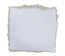 Obraz premium blank white cardboard sheet with torn edges on a transparent background.