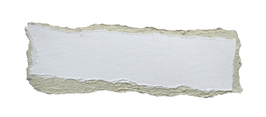 blank white cardboard sheet with torn edges on a transparent background.