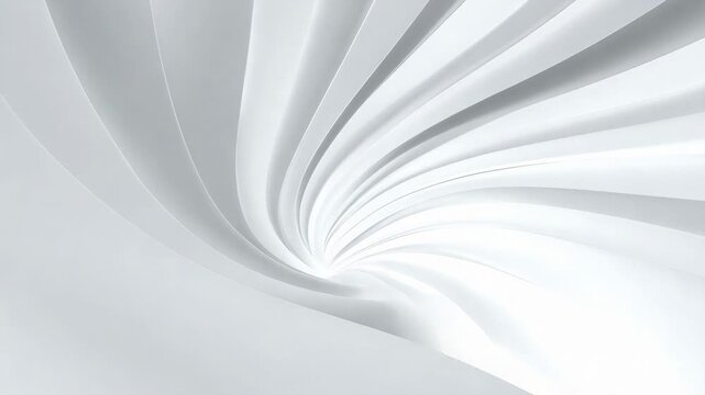 Abstract Minimalist White Spiral Background with Elegant Flowing Vortex Lines and Smooth Texture