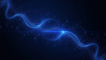 Blue cosmic wave in space