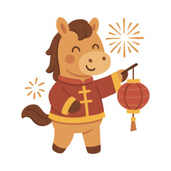 Horse celebrating chinese new year