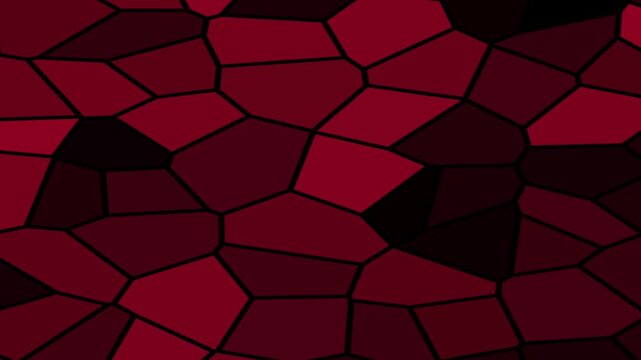Dark Red Black Hexagon Liquid Seamless Background, Abstract Geometric Fluid Pattern, Modern Futuristic Hex Grid Motion Design, Glossy Flowing Shape Loop, Luxury Tech Visual Texture