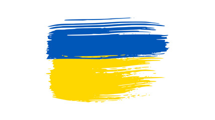 Ukrainian national flag in grunge style